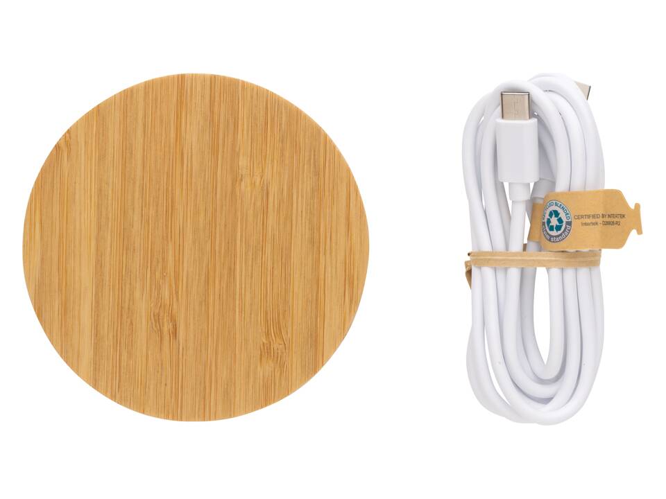 FSC® bamboo 15W wireless charger 1