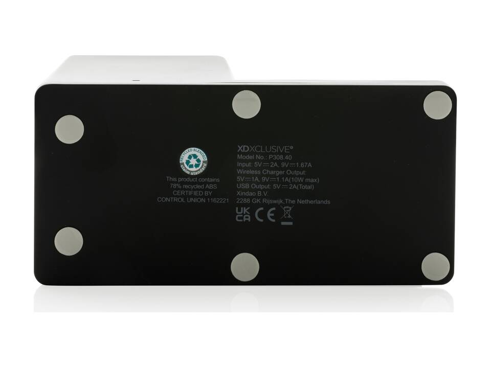 Ontario FSC® & RCS recycled plastic 10W wireless charger 6