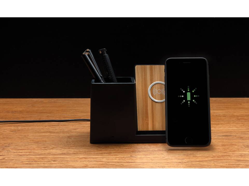 Ontario FSC® & RCS recycled plastic 10W wireless charger 9