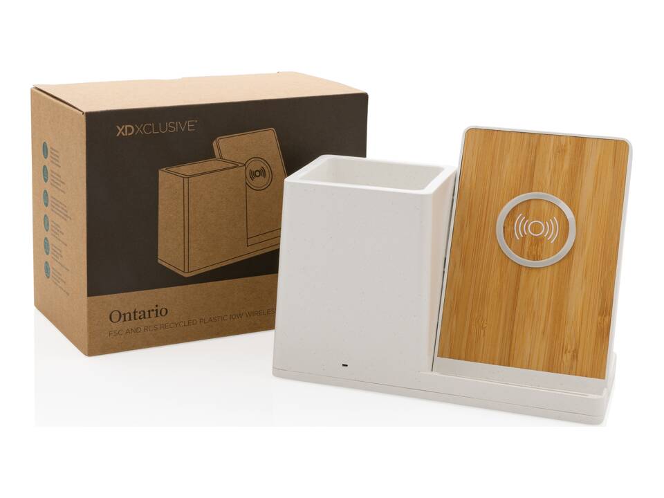 Ontario FSC® & RCS recycled plastic 10W wireless charger 23