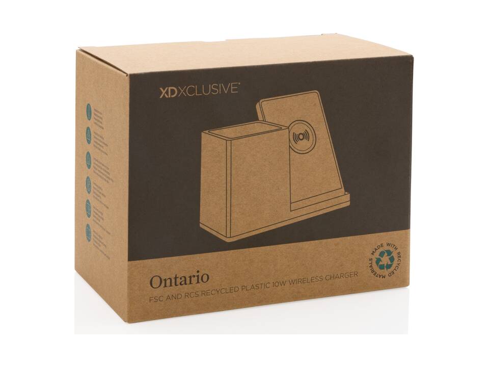 Ontario FSC® & RCS recycled plastic 10W wireless charger 24