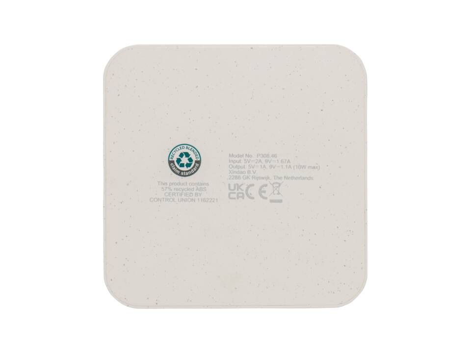 RCS recycled plastic 10W Wireless charger with USB Ports 11