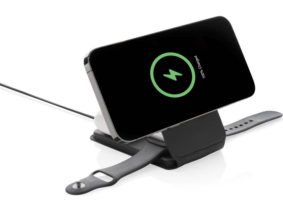 Swiss Peak RCS rPU 15W  3-in-1 magnetic wireless charger 5