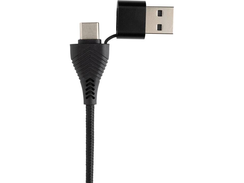 Link RCS recycled plastic and bamboo dual Input USB hub 5