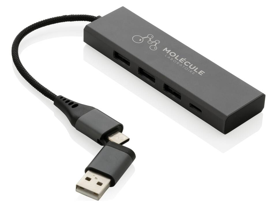 Terra RCS recycled aluminum hub with 3 USB ports 5