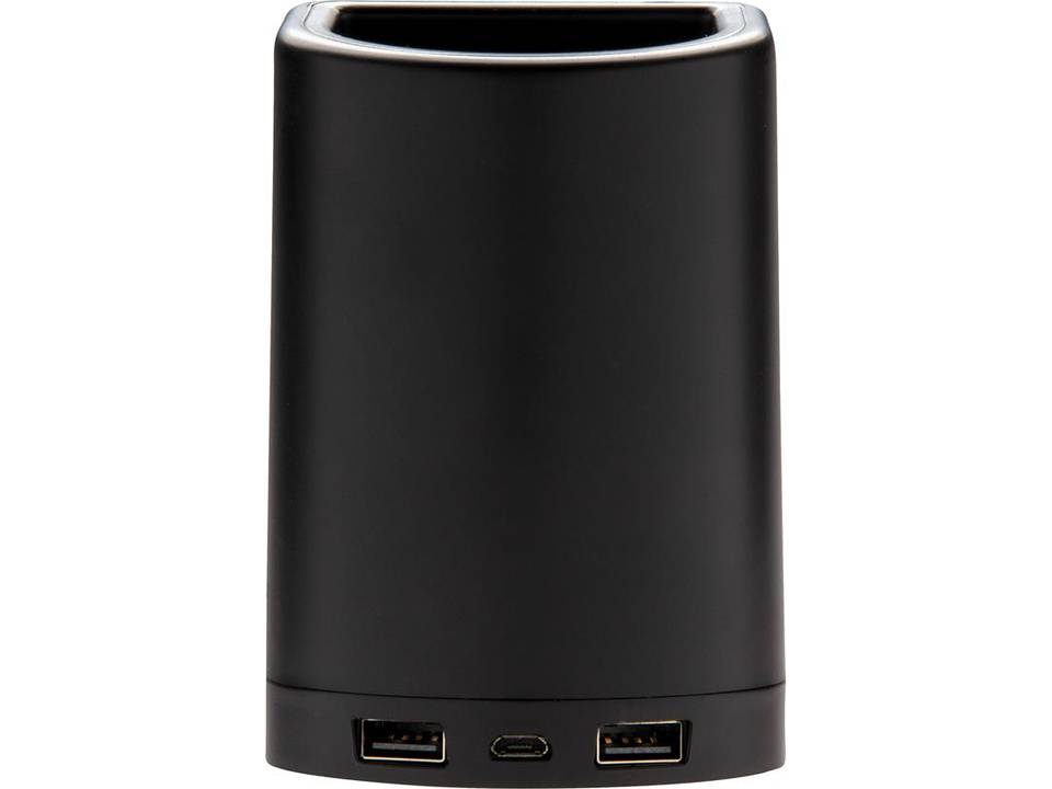 Light up logo 5W wireless charging pen holder 2