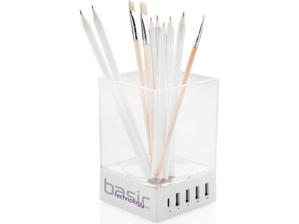 Pen holder USB charger 1