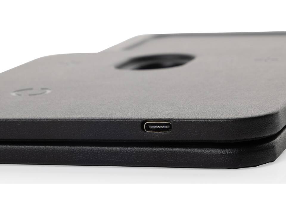 Swiss Peak 3 in 1 RCS recycled PU wireless charger desk tray 6