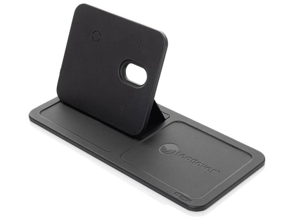 Swiss Peak 3 in 1 RCS recycled PU wireless charger desk tray 8