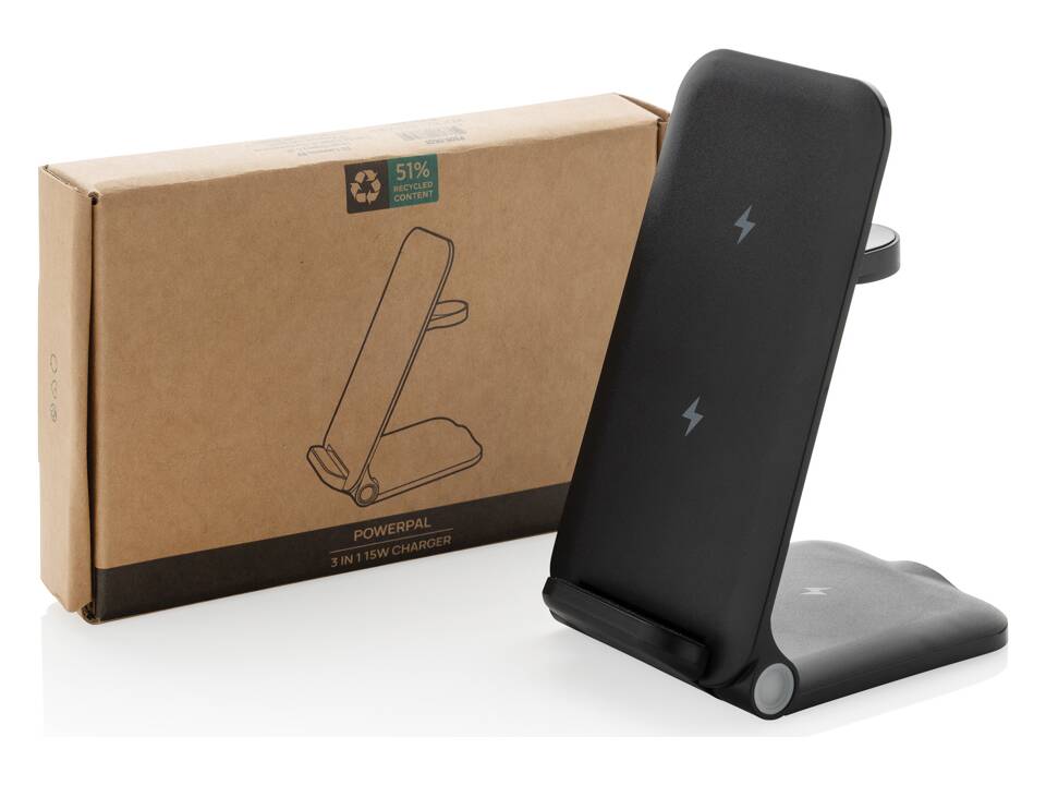 Powerpal 3 in 1 RCS recycled plastic 15W charger 10