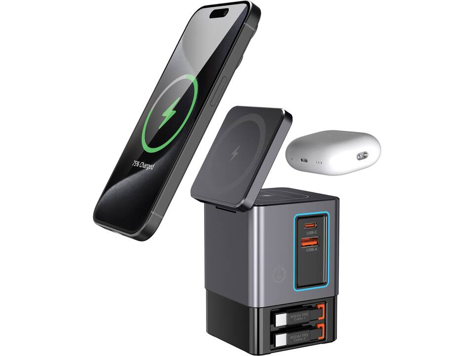 Urban Vitamin Sacramento 105W GAN charger+retractable cables 9