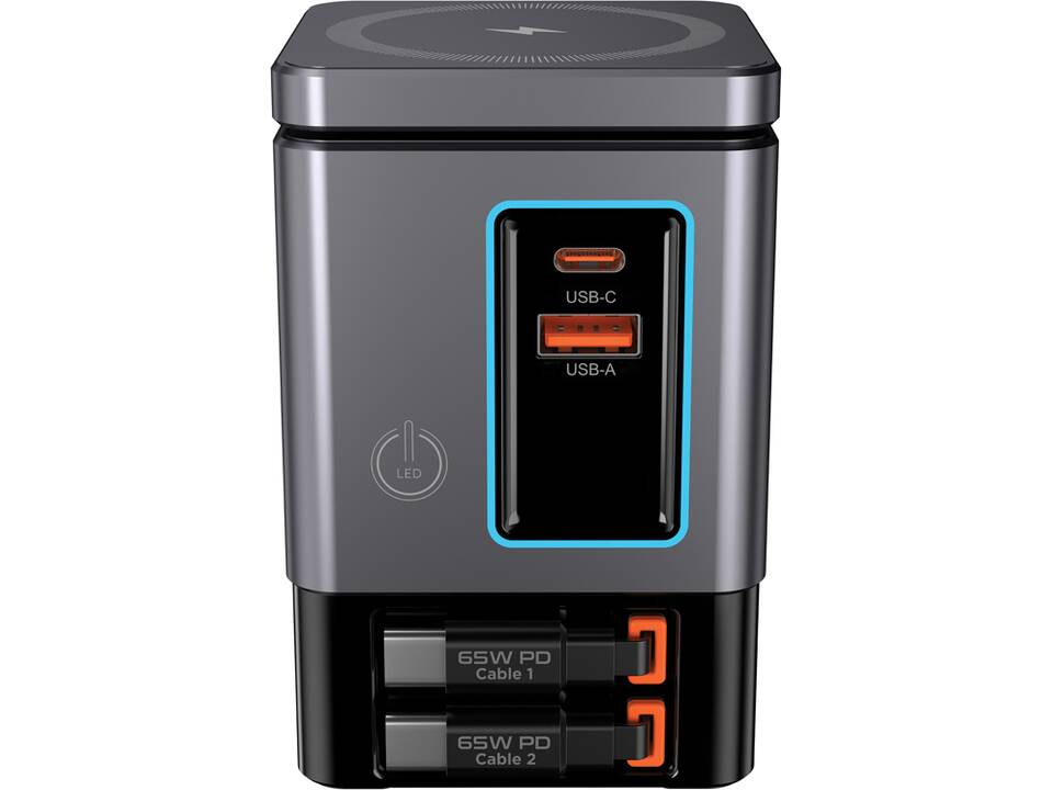 Urban Vitamin Sacramento 105W GAN charger+retractable cables 11