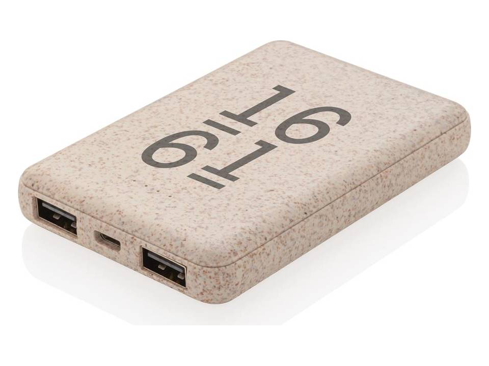 Wheat Straw 5.000 mAh Pocket Powerbank 5