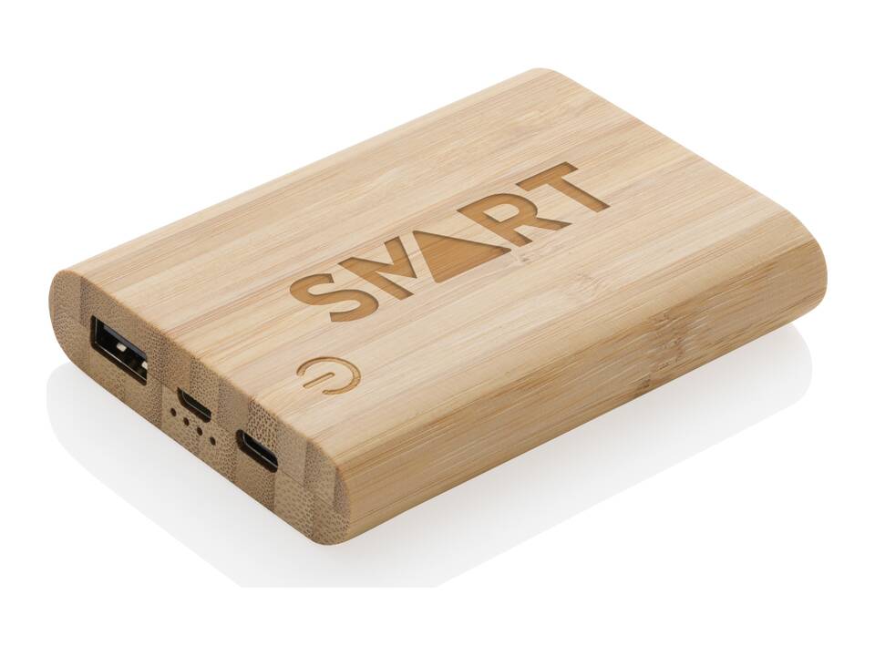 FSC® certified bamboo 5.000 mAh powerbank 7