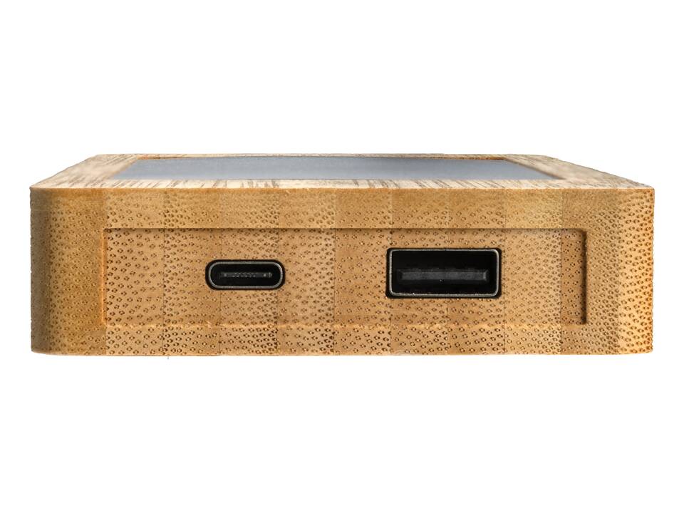 Sunwick 10.000 mAh Bamboo solar powerbank 6