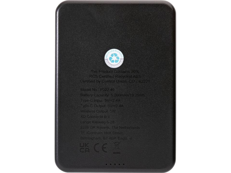 Magnetix RCS recycled plastic 5000 mah magnetic powerbank 5