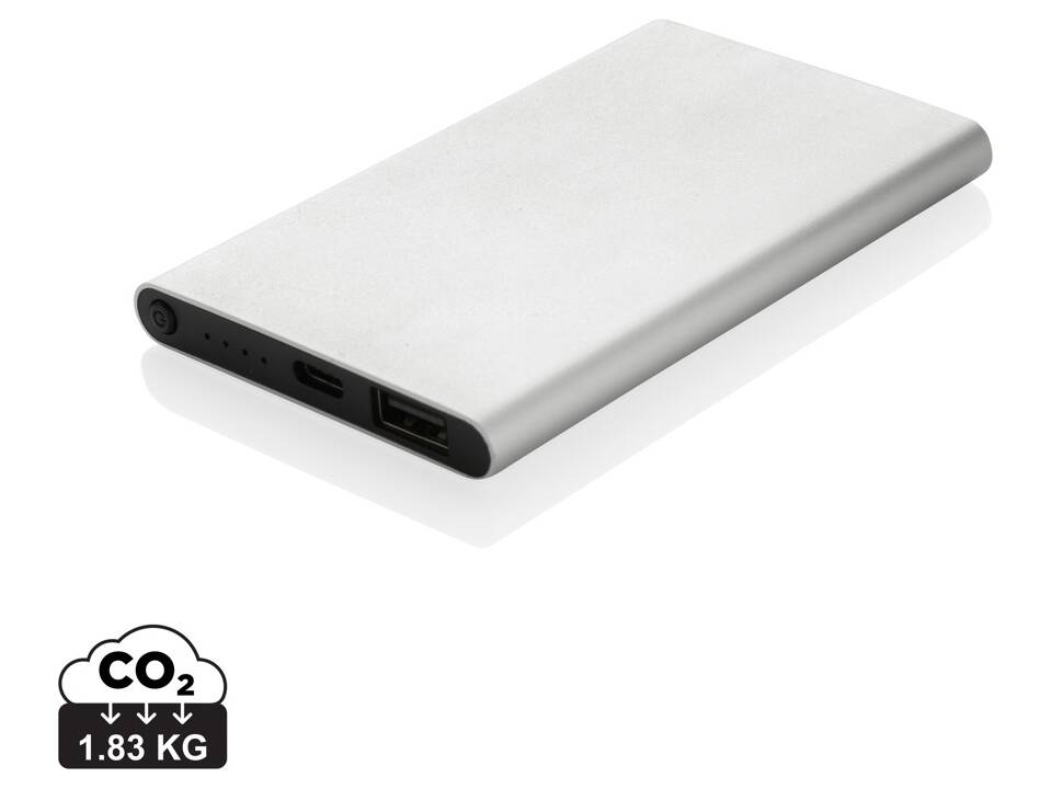 RCS recycled plastic/aluminum 4000 mah powerbank with type C 20