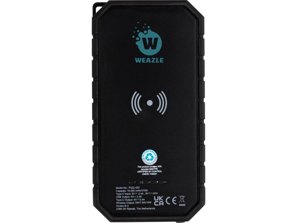 RCS recycled plastic Solar powerbank with 10W Wireless 7