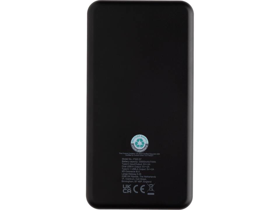 Boostcore RCS recycled plastic powerbank 20.000mAh USB C 2