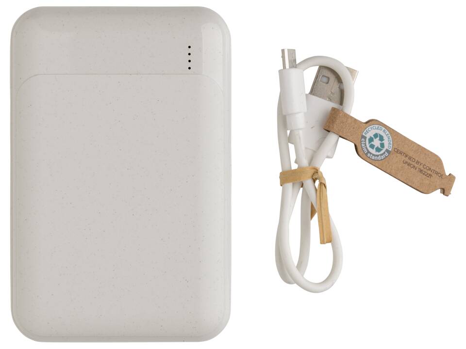 RCS standard recycled plastic 10.000 mAh powerbank 8