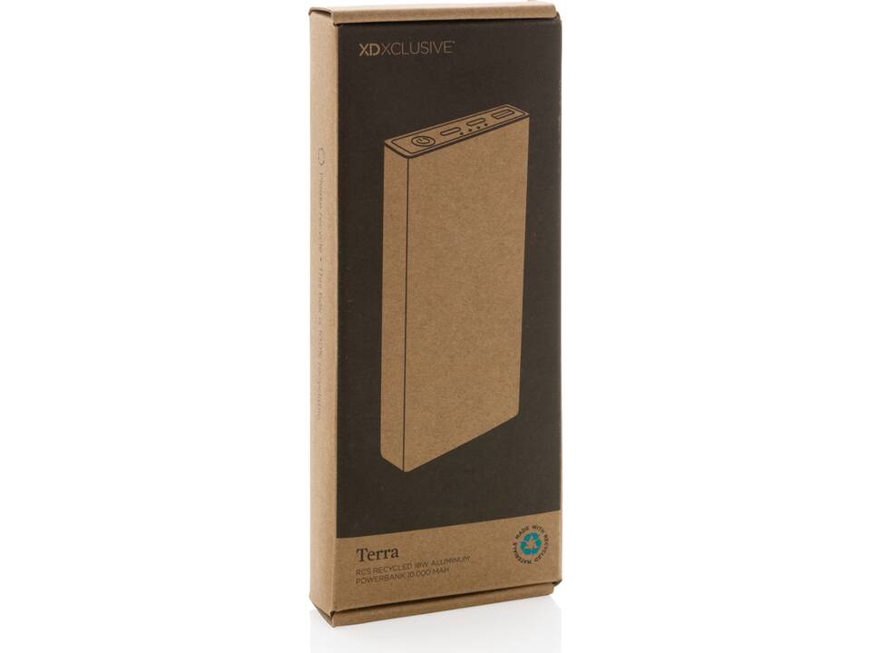 Terra RCS recycled 18W aluminum powerbank 10.000 mAh 10