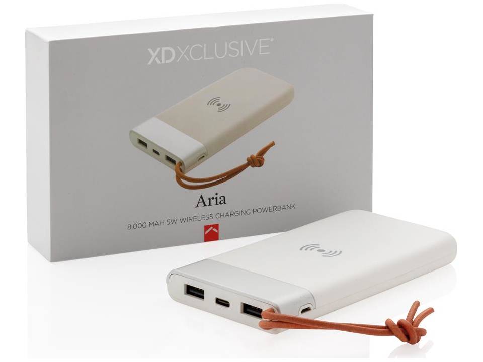 Aria 8.000 mAh 5W wireless charging powerbank 8