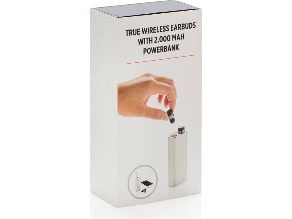 True wireless earbuds with 2.000 mAh powerbank 9