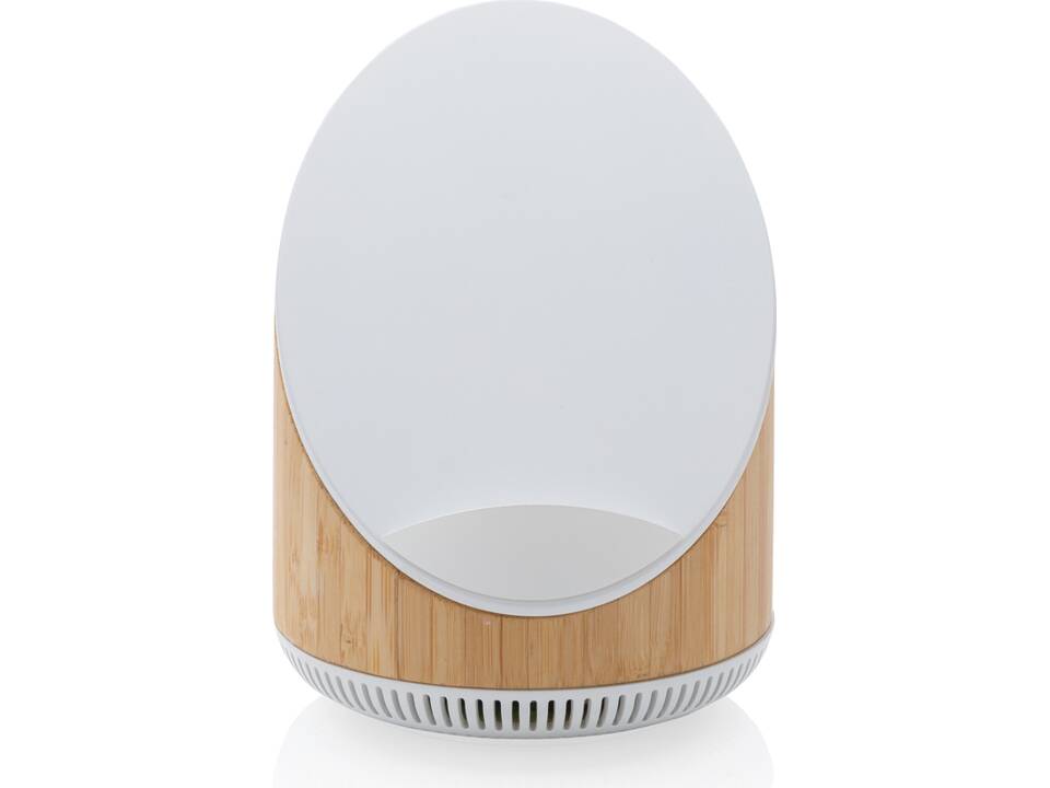 Ovate bamboo 5W speaker with 15W wireless charger 2