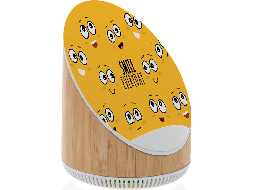 Ovate bamboo 5W speaker with 15W wireless charger 10