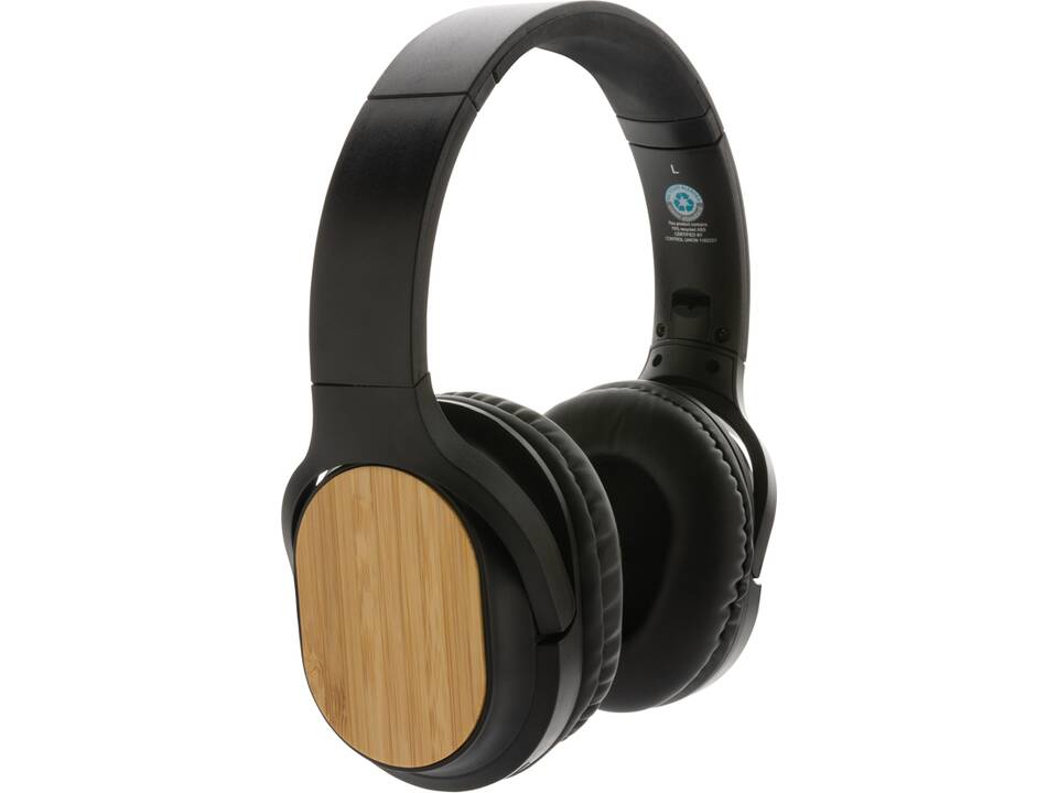 RCS and FSC® bamboo Elite Foldable wireless headphone 1