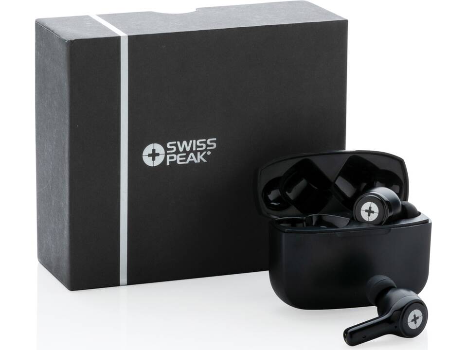 RCS recycled plastic Swiss Peak ANC TWS earbuds 10