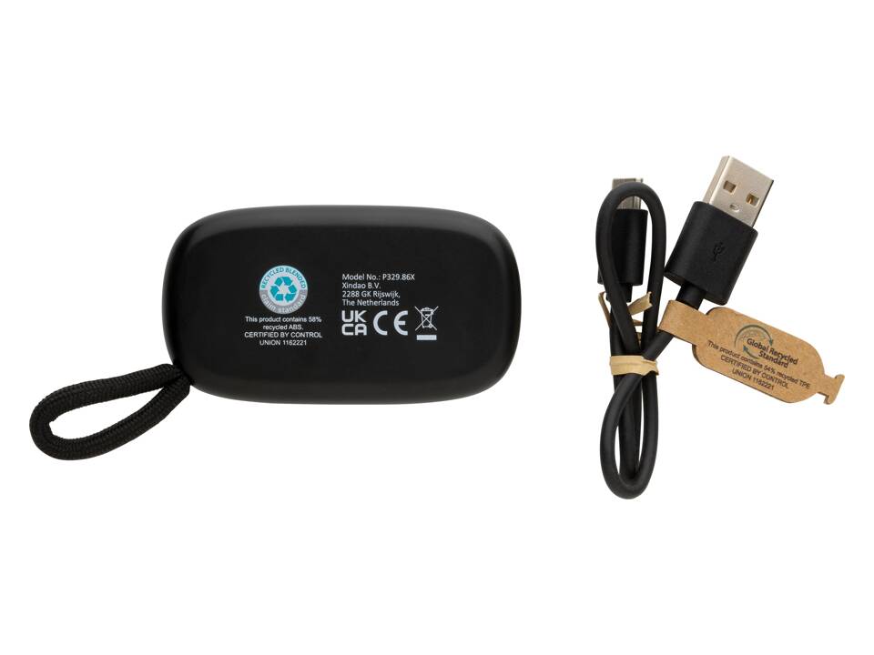 RCS recycled plastic & FSC® bamboo TWS earbuds 13