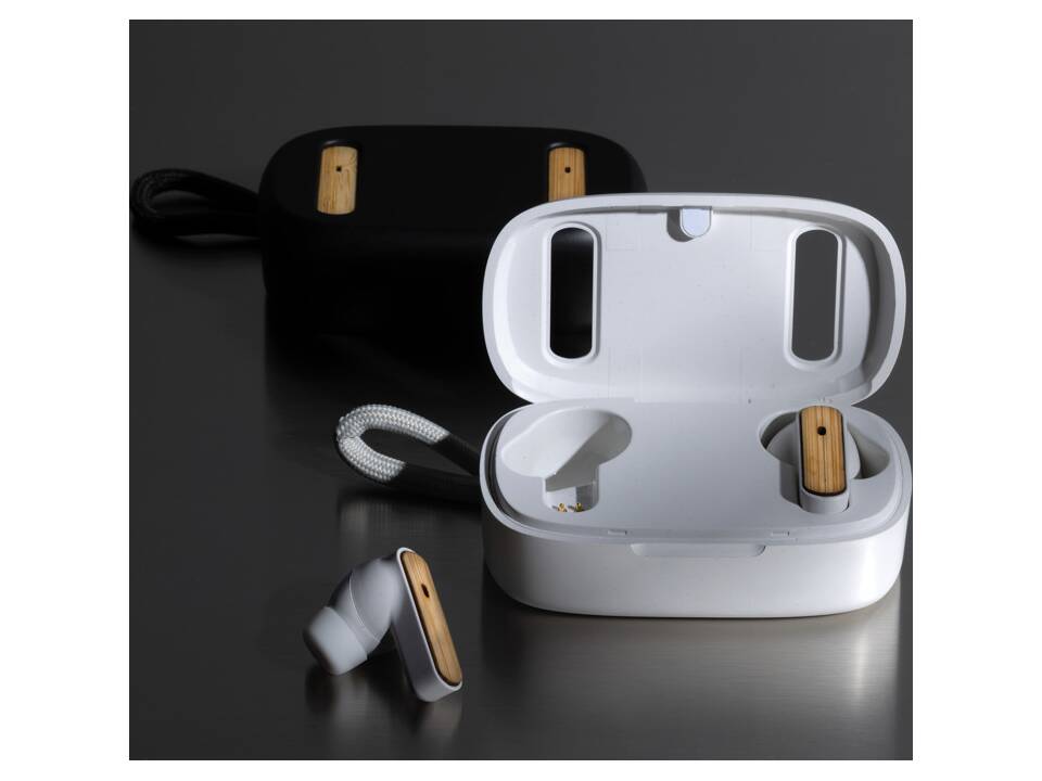 RCS recycled plastic & FSC® bamboo TWS earbuds 17