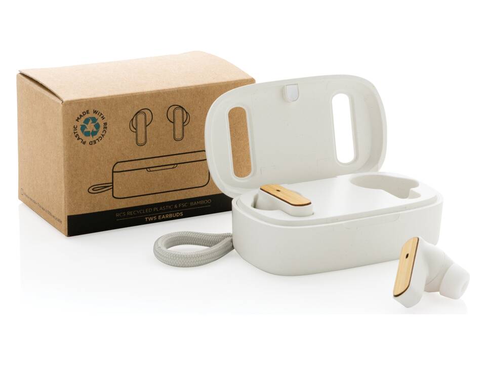 RCS recycled plastic & FSC® bamboo TWS earbuds 8