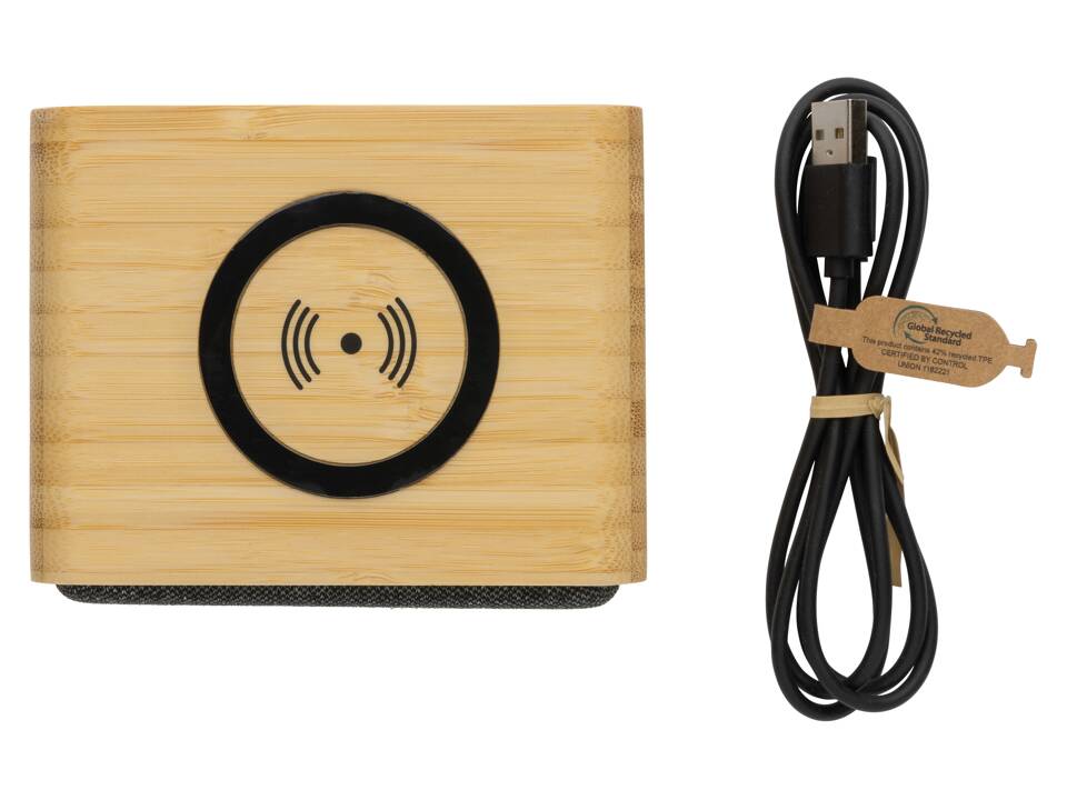 RCS Rplastic speaker with FSC® bamboo 5W wireless 7