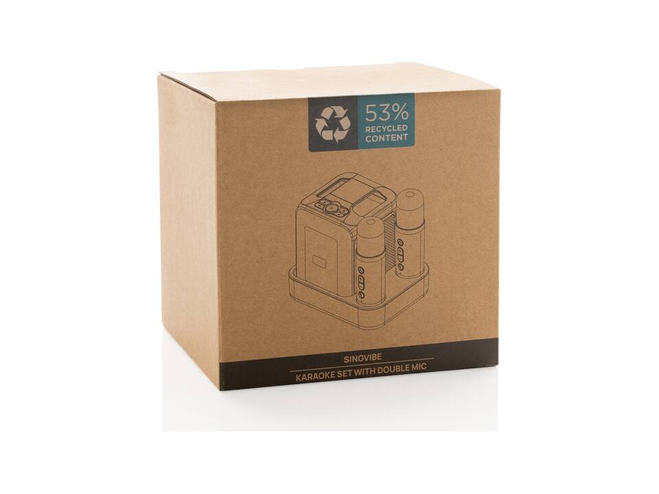 Singvibe RCS recycled plastic karaoke set with double mic 13