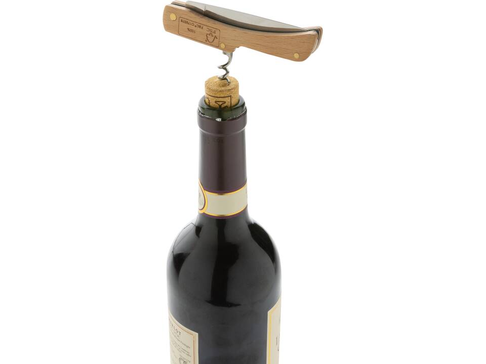 FSC® wooden knife with bottle opener 5