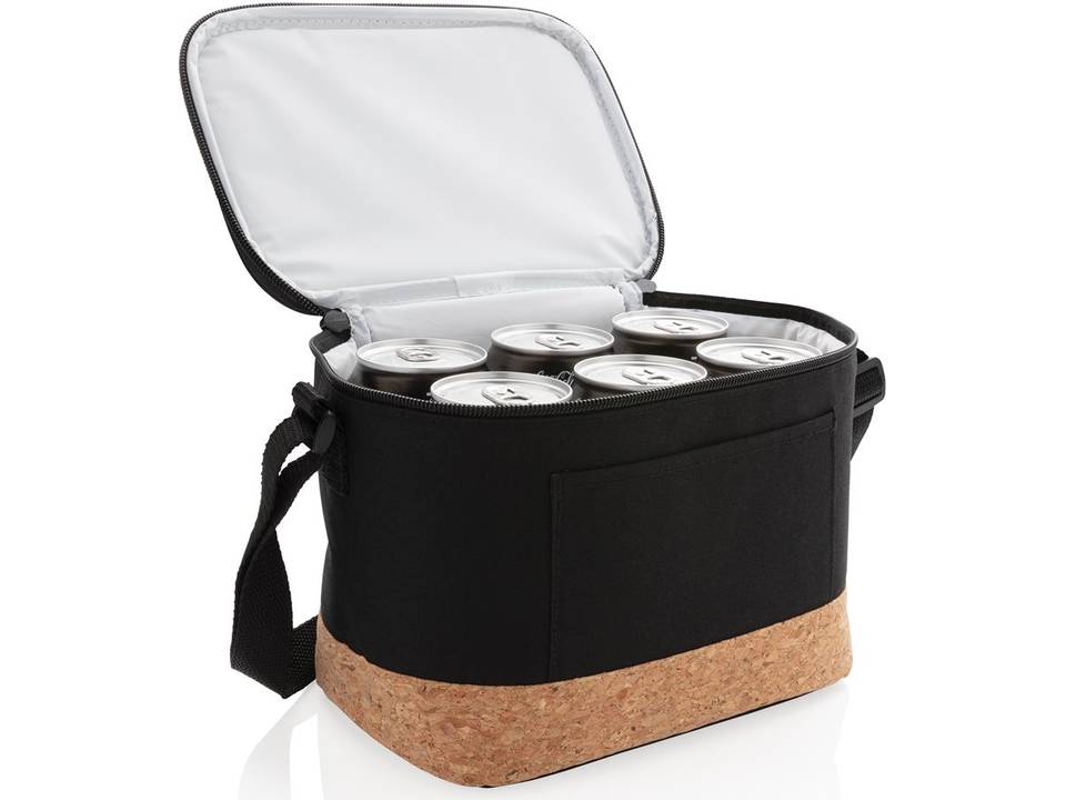 Two tone cooler bag with cork detail 5