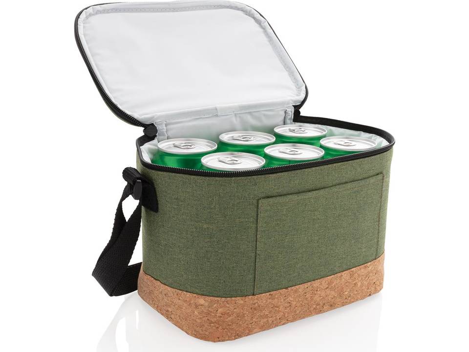 Two tone cooler bag with cork detail 3