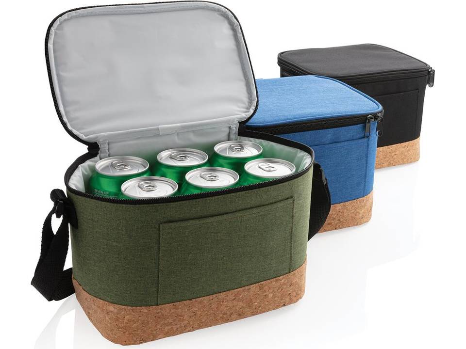 Two tone cooler bag with cork detail 13
