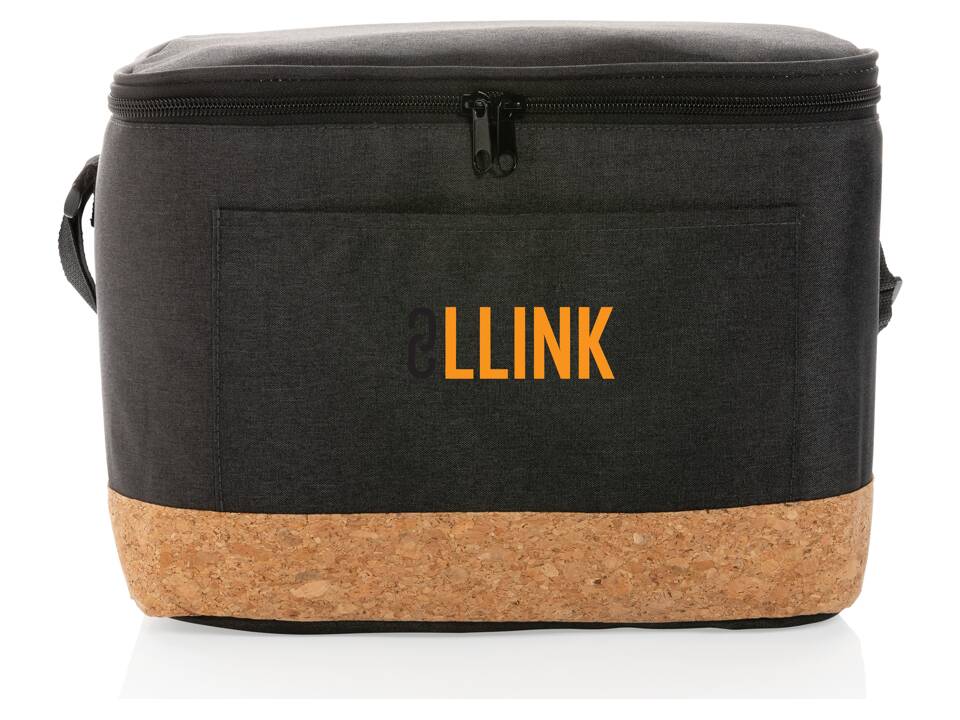 Impact AWARE™ XL RPET two tone cooler bag with cork detail 7