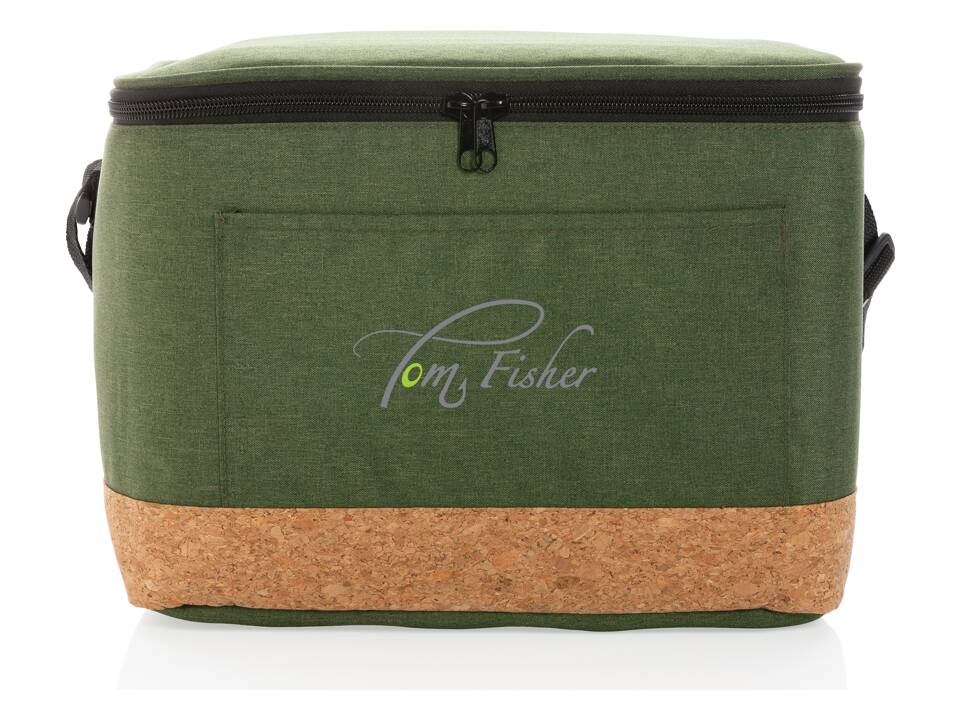 Impact AWARE™ XL RPET two tone cooler bag with cork detail 22