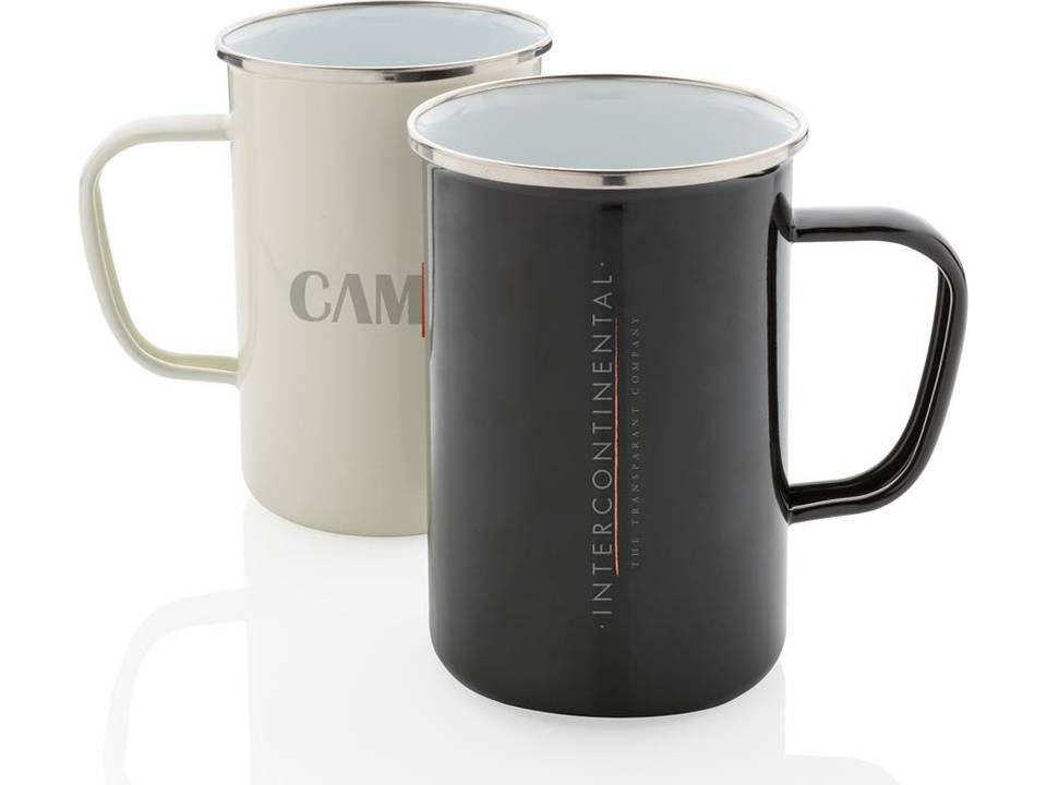 Vintage enamel mug XL 3