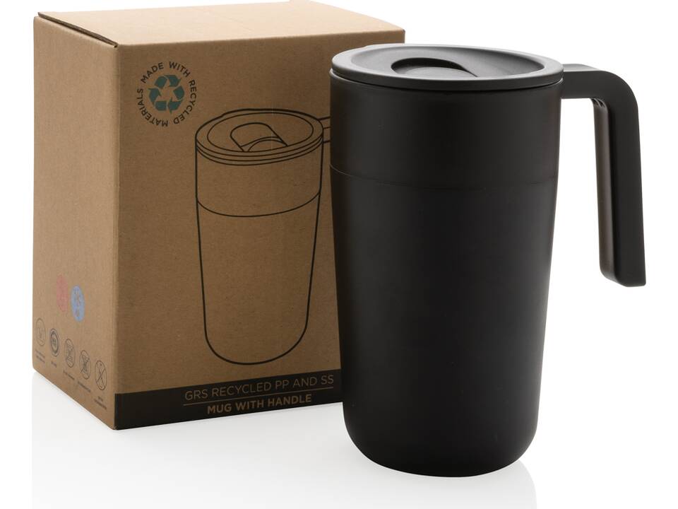 GRS Recycled PP and SS mug with handle 9