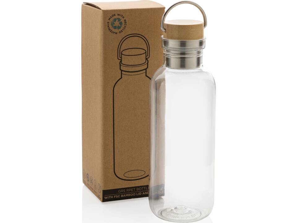GRS RPET bottle with FSC bamboo lid and handle 6