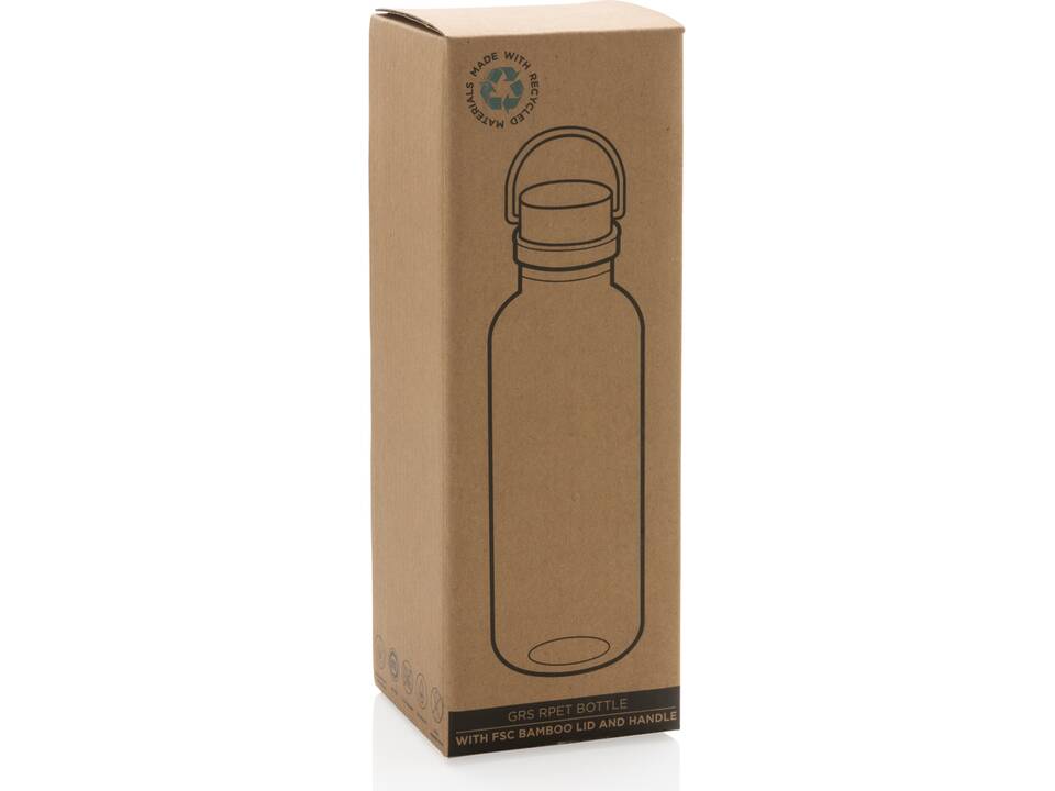 GRS RPET bottle with FSC bamboo lid and handle 14