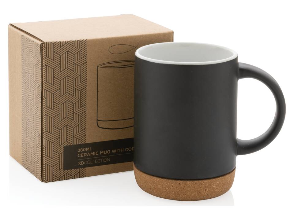 Ceramic mug with cork base 6