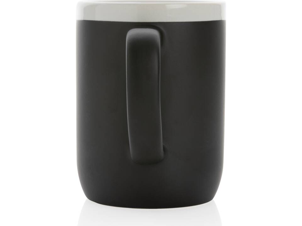 Ceramic mug with white rim 3
