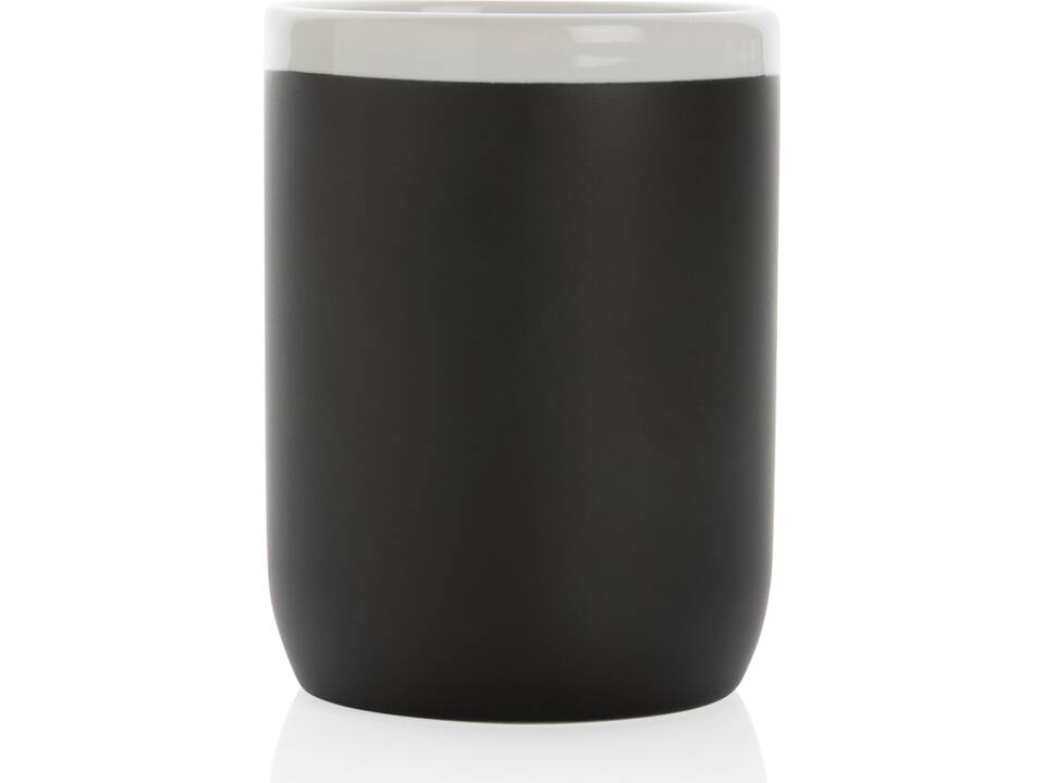 Ceramic mug with white rim 4