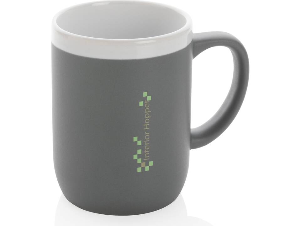 Ceramic mug with white rim 12